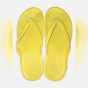 CROCS Crocband Unisex Yellow Summer Slip on Flip Flops Size M 9 W 11